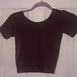Maroon Crop Top